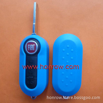Blue Color 3 button Flip Remote Car Key Fiat Case Shell Cover for FIAT car key